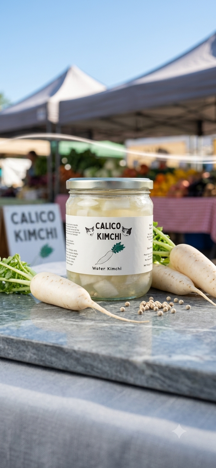 Jar of Calico Kimchi Water Kimchi